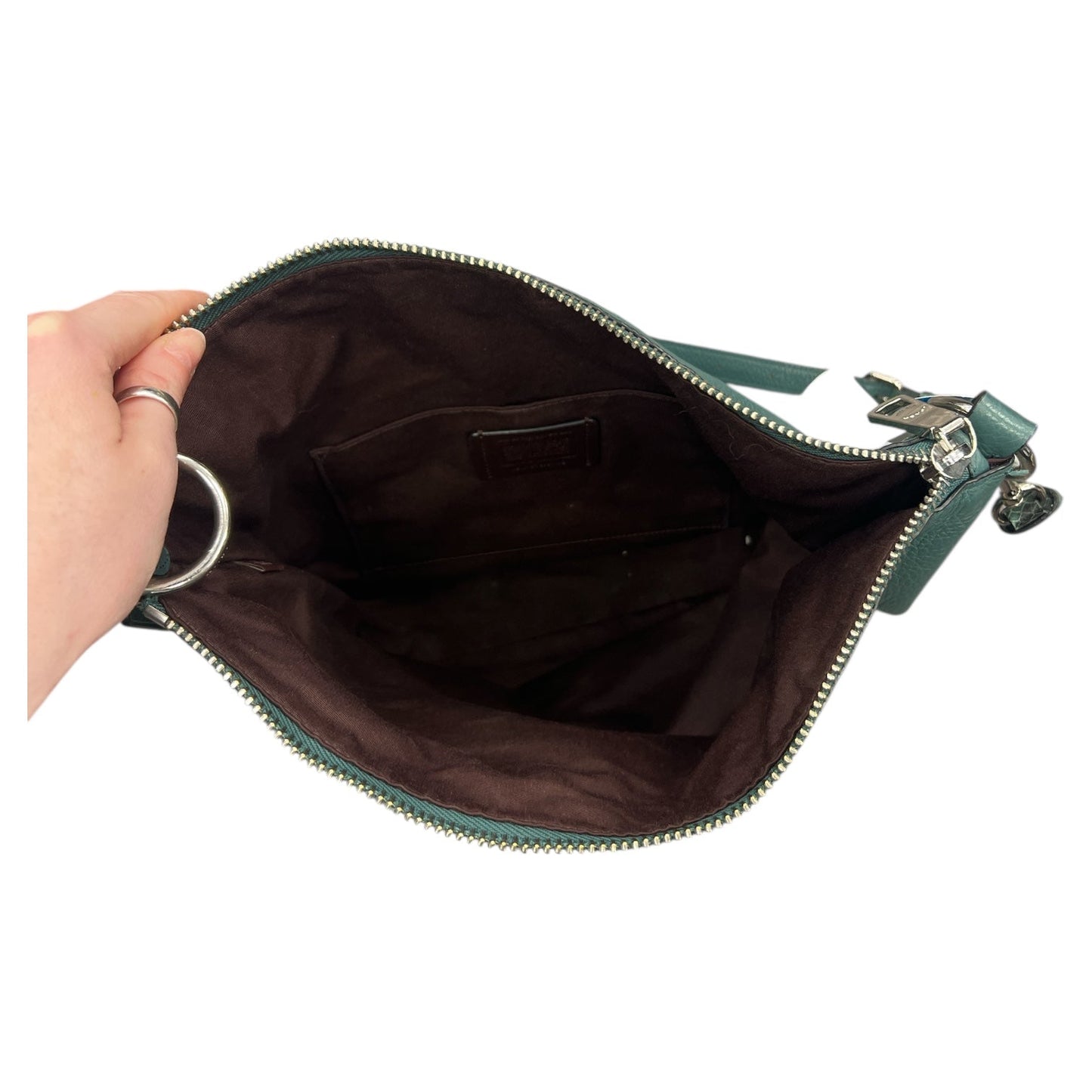 Crossbody Designer By Coach In Green, Size:Large