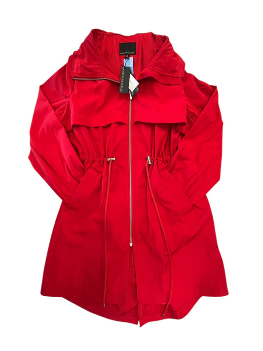 Jacket Windbreaker By Banana Republic In Red, Size:Xl