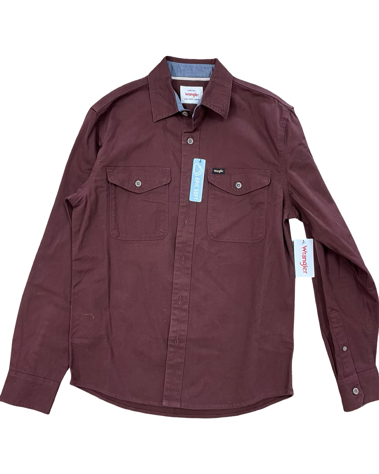 Blouse Ls By Wrangler In Maroon, Size:S
