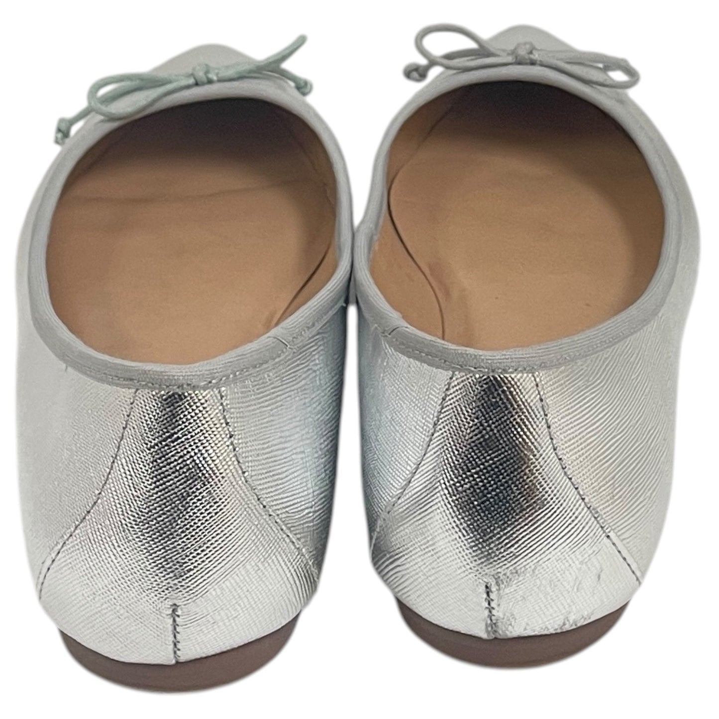 Shoes Flats By Banana Republic In Silver, Size:9.5