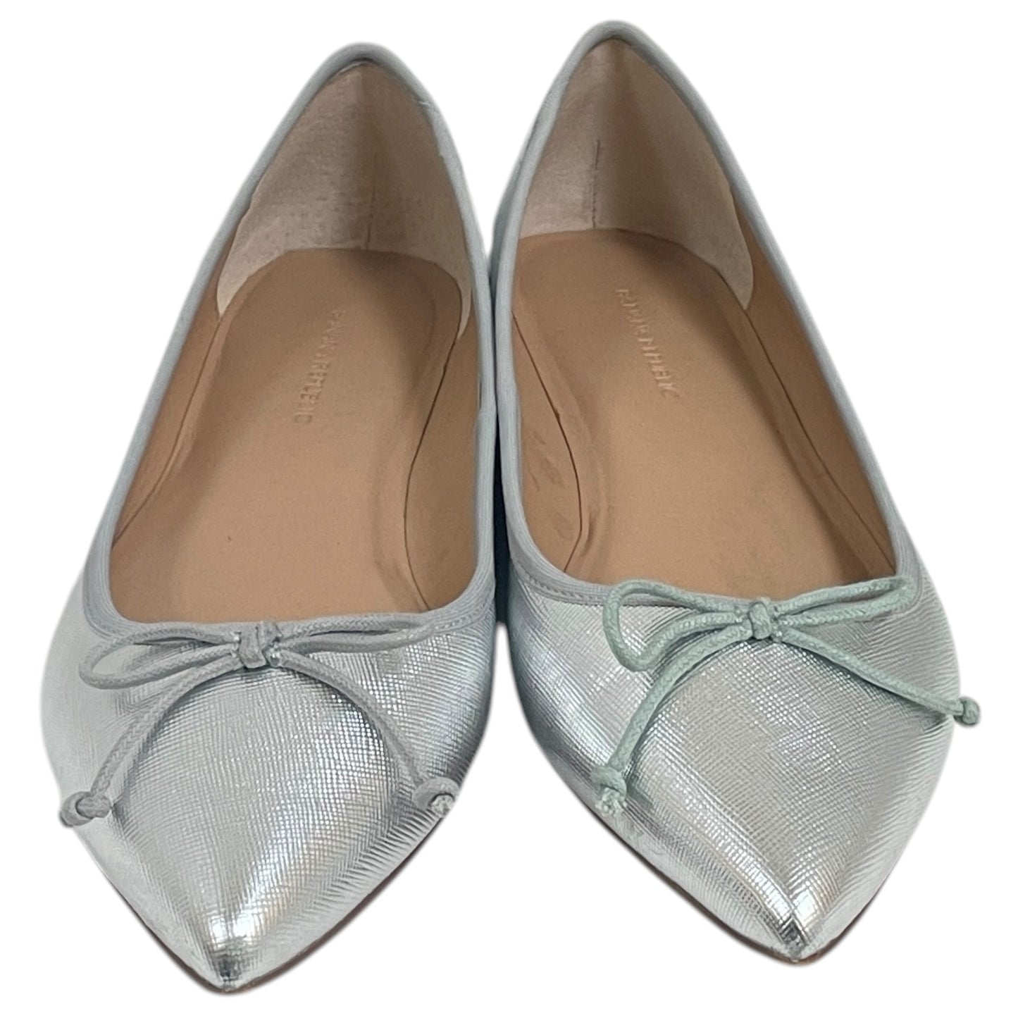 Shoes Flats By Banana Republic In Silver, Size:9.5