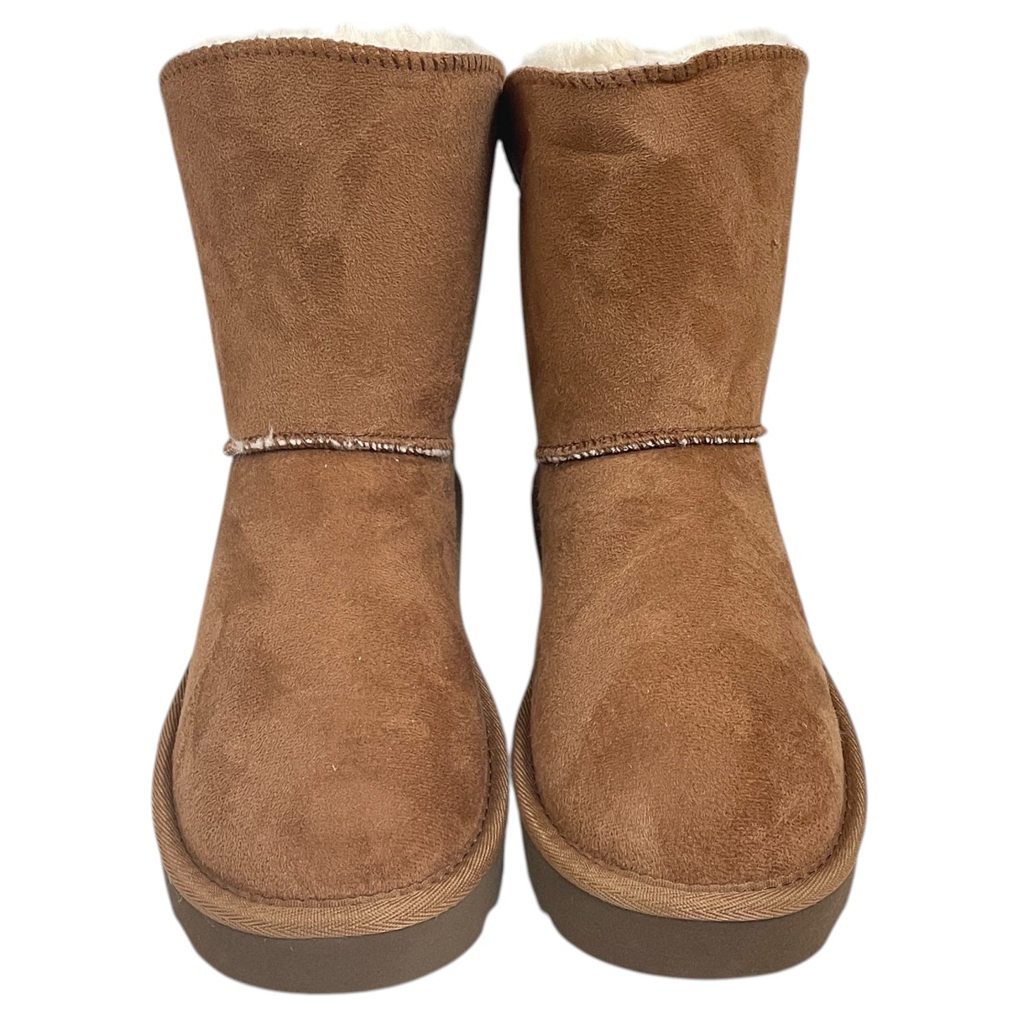 Boots Ankle Flats By Style And Company In Beige, Size:7