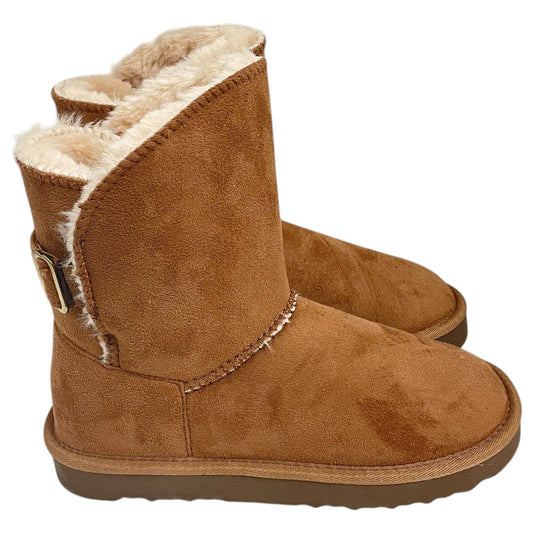 Boots Ankle Flats By Style And Company In Beige, Size:7