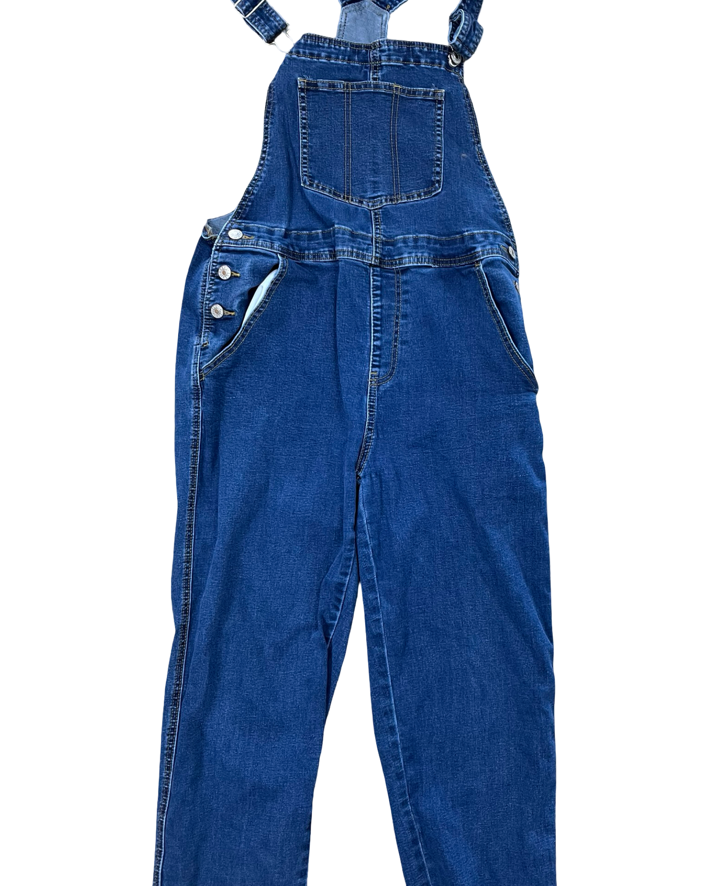 Overalls By Clothes Mentor In Blue Denim, Size:L