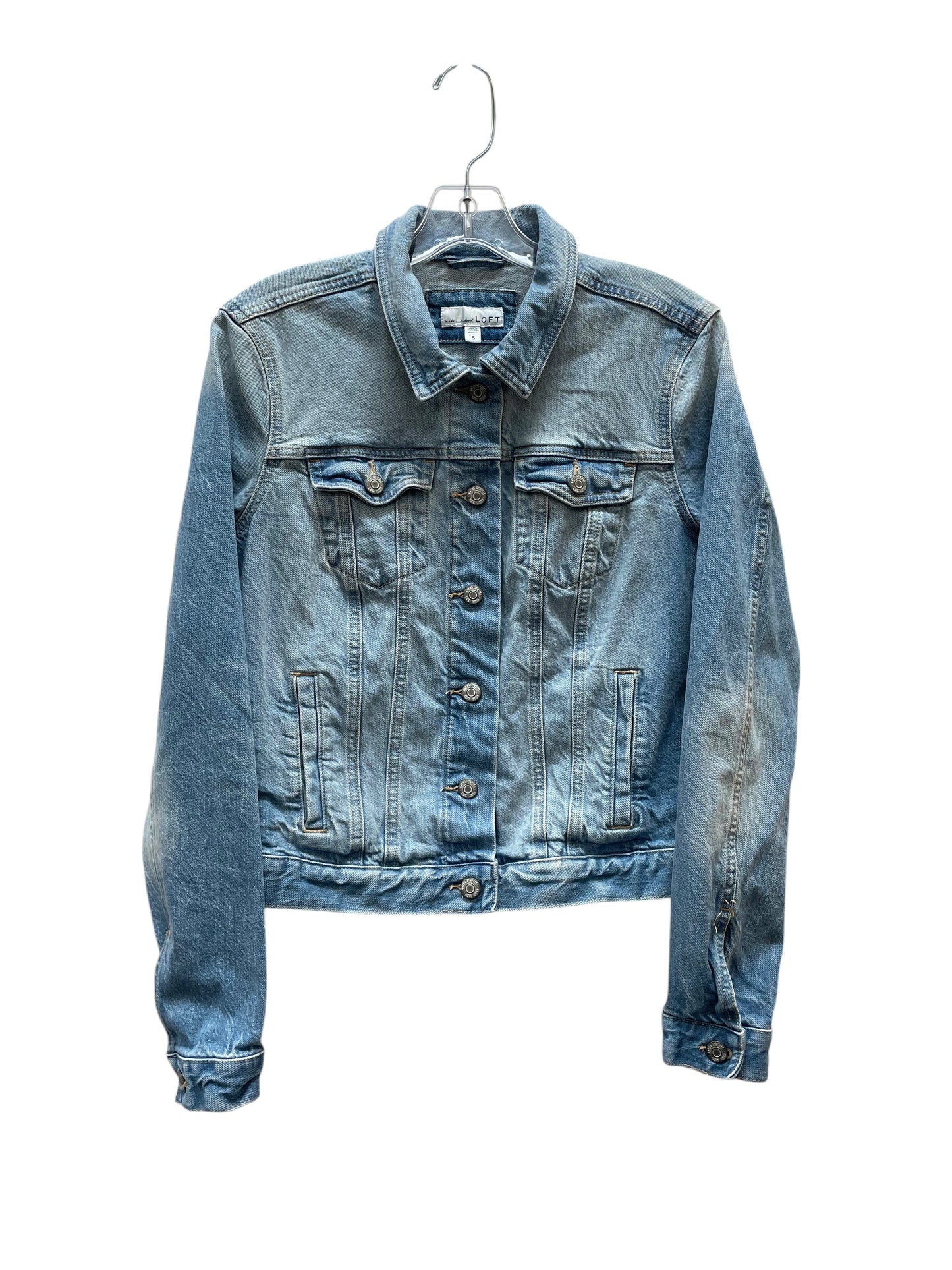 Jacket Denim By Loft In Blue, Size:S