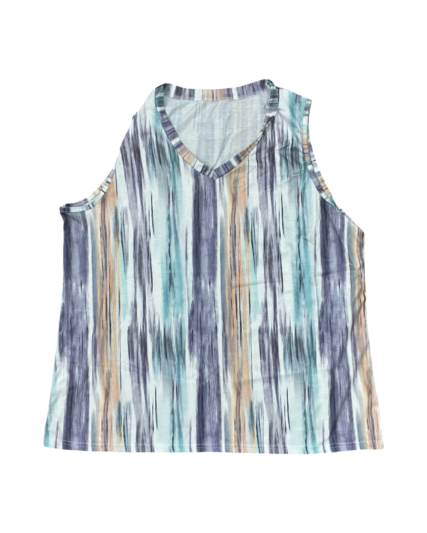 Top Sleeveless By Clothes Mentor In Purple & White, Size:1X