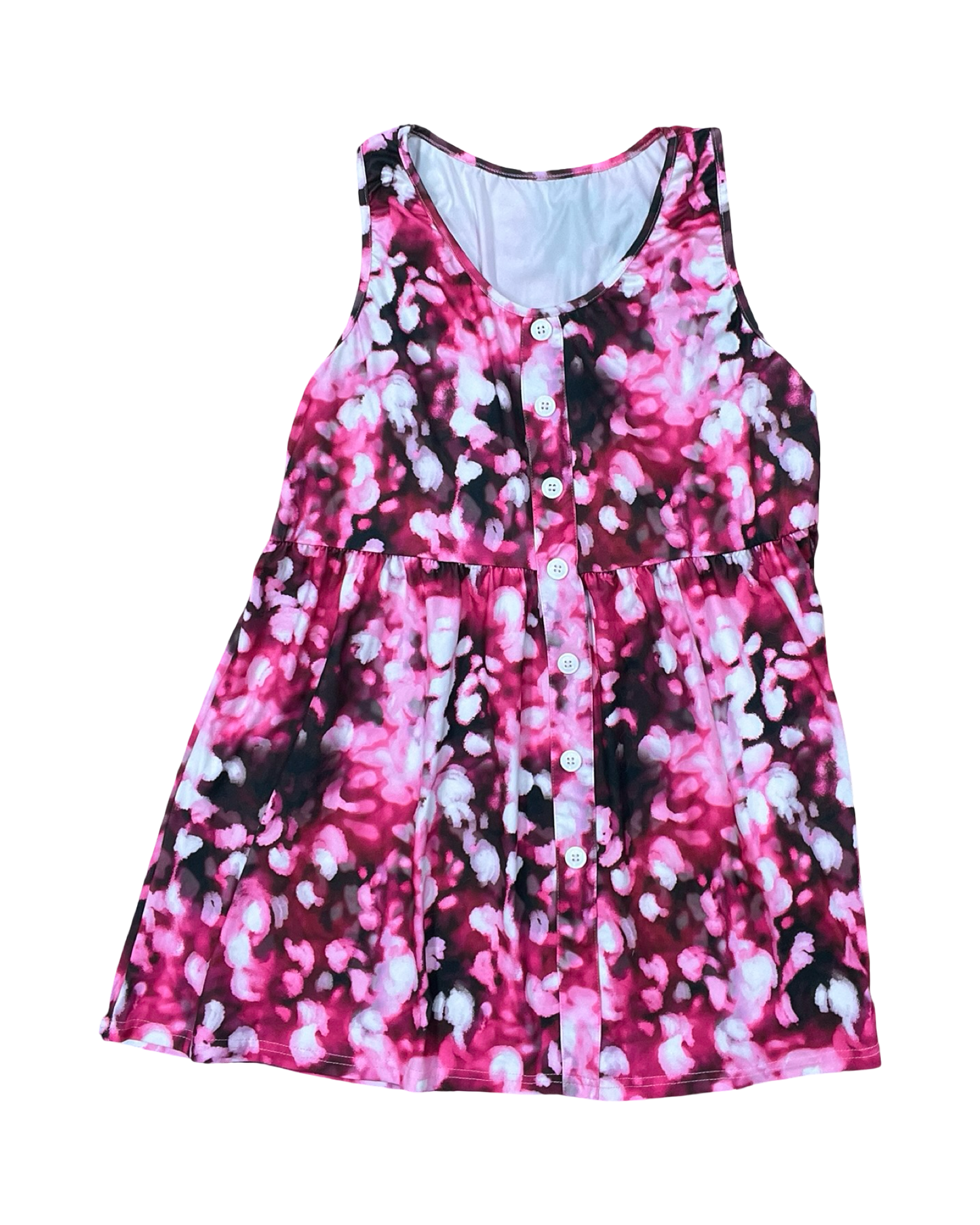 Top Sleeveless By Emery Rose In Black & Pink, Size:1X