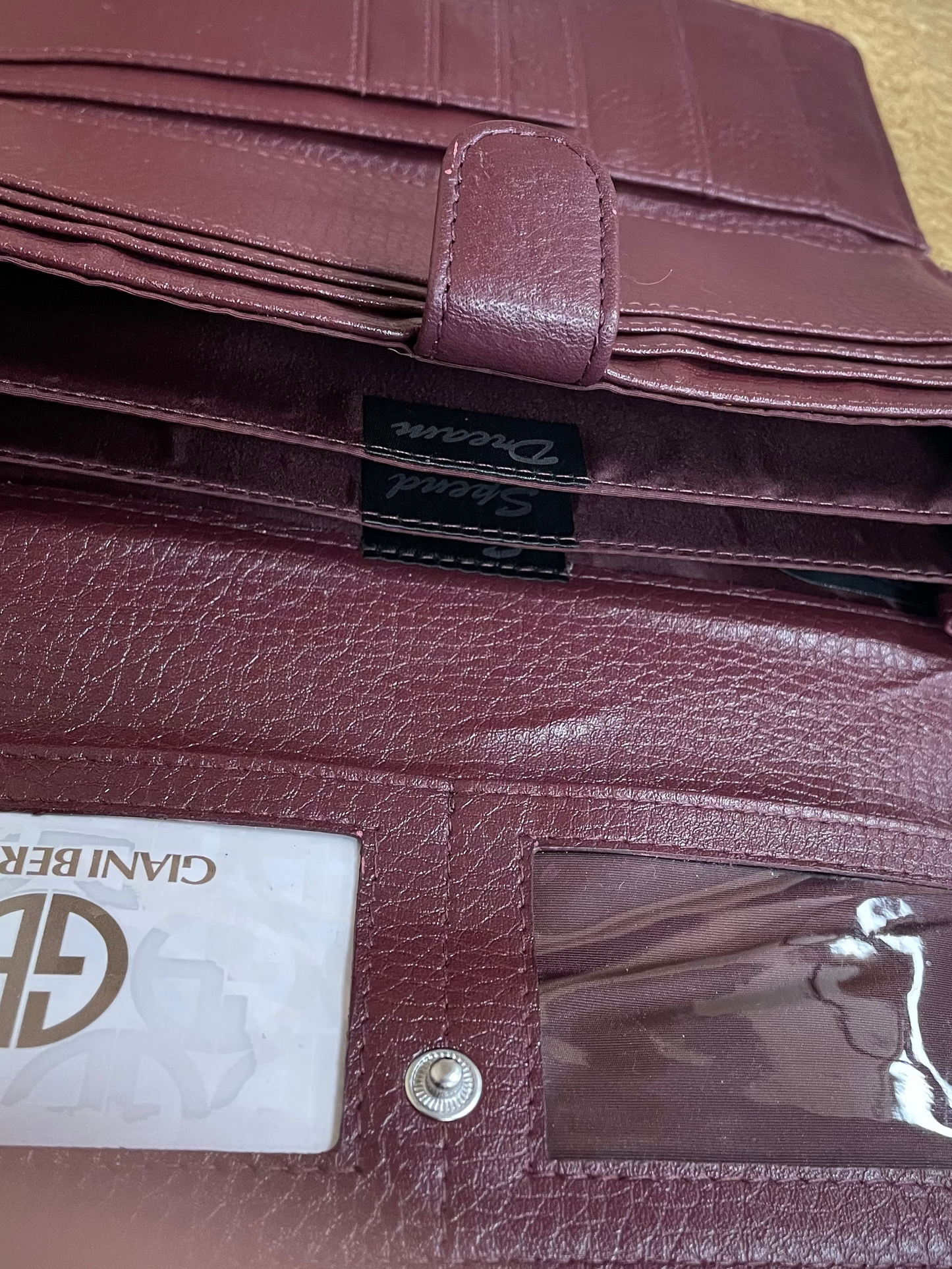 Wallet Leather By Giani Bernini In Red, Size:Medium
