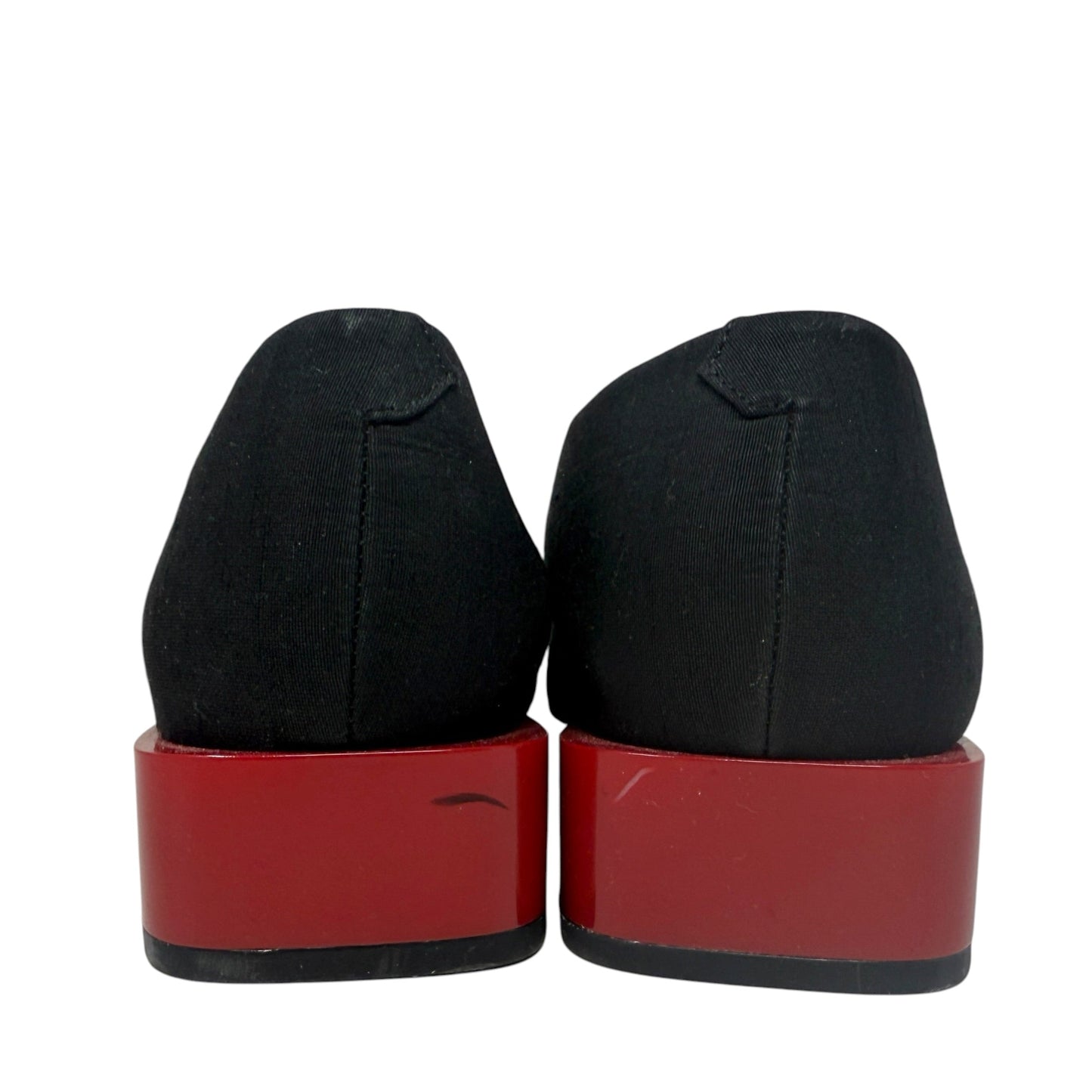 Cheryl Block Heel Pumps By J Mclaughlin In Black & Red, Size: 7
