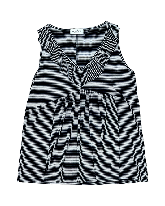 Top Sleeveless By Haptics In Black & White, Size:M