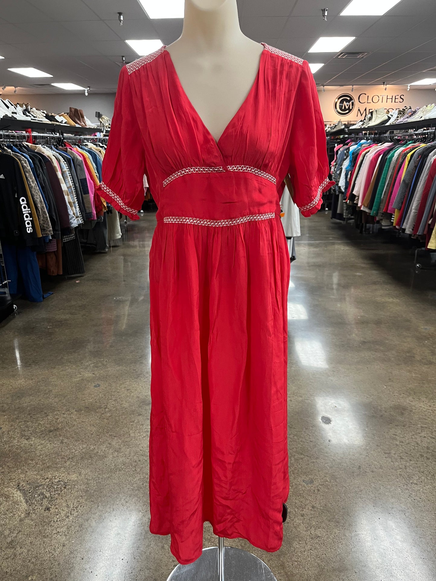 Dress Casual Maxi By J. Crew In Red, Size:6P
