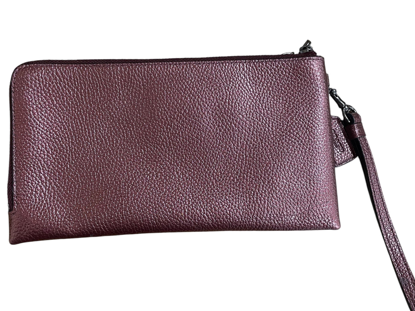Wristlet Designer By Coach In Maroon, Size:Medium