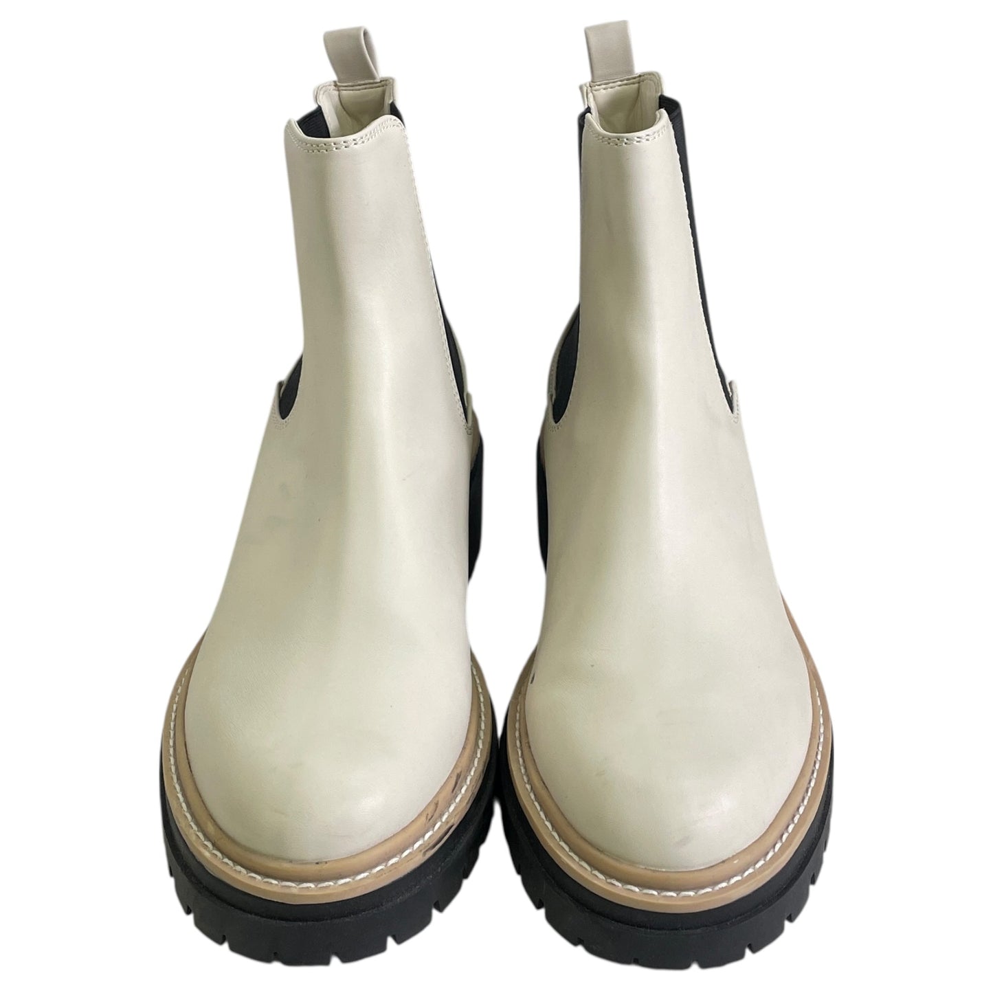 Boots Ankle Flats By Open Edit In White, Size:11