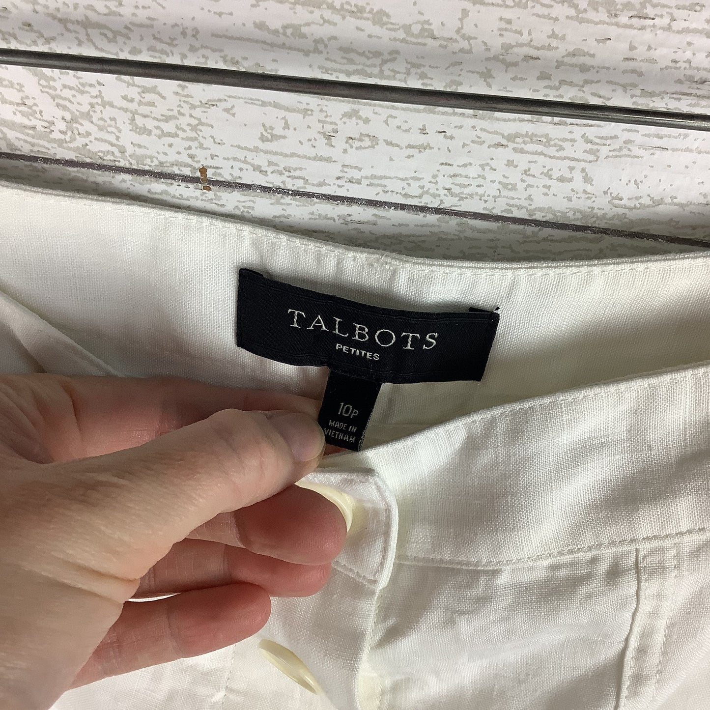 Skirt Maxi By Talbots In White, Size: 10 petite