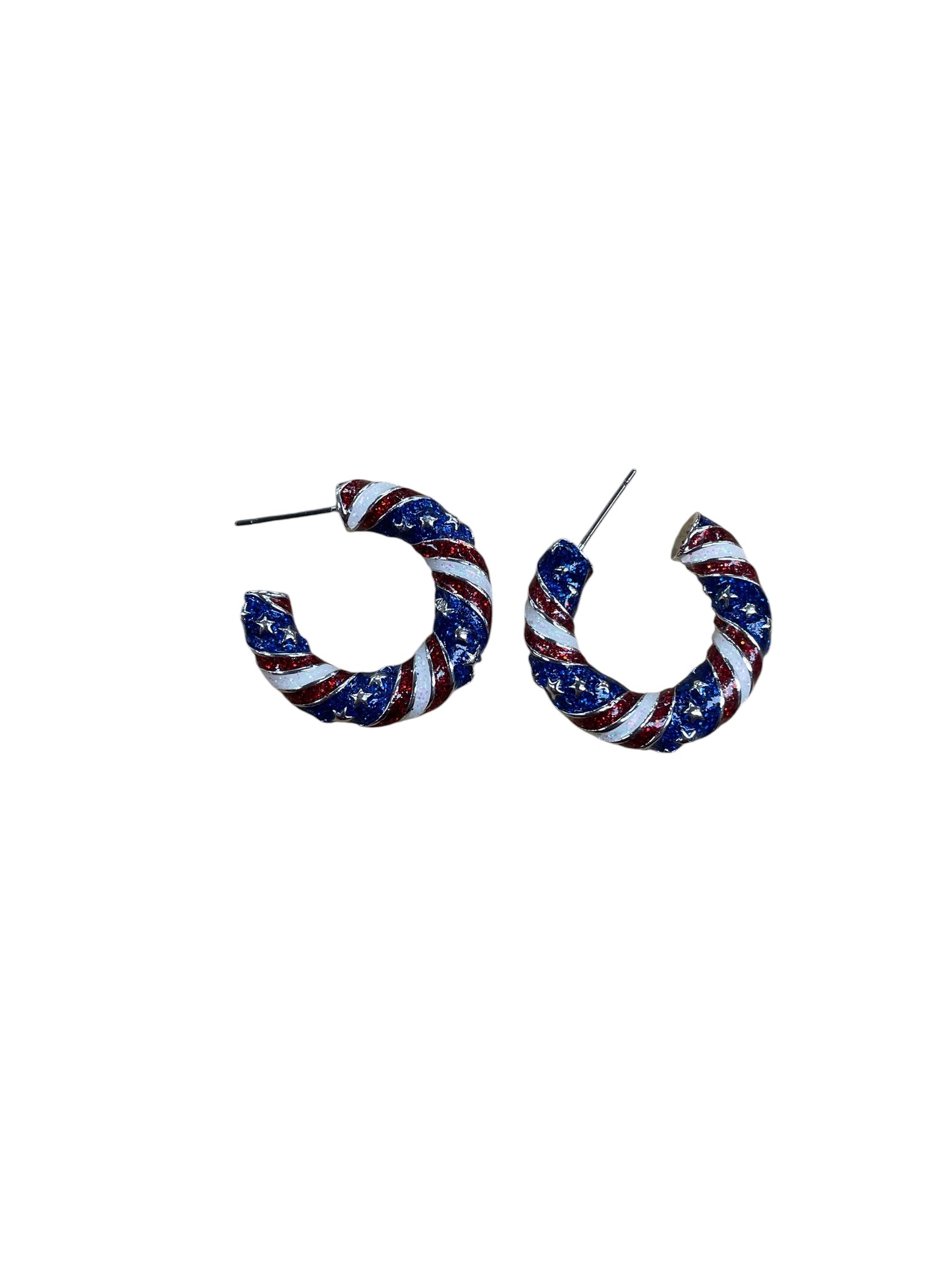 Earrings Hoop By Cme In Blue & Red & White