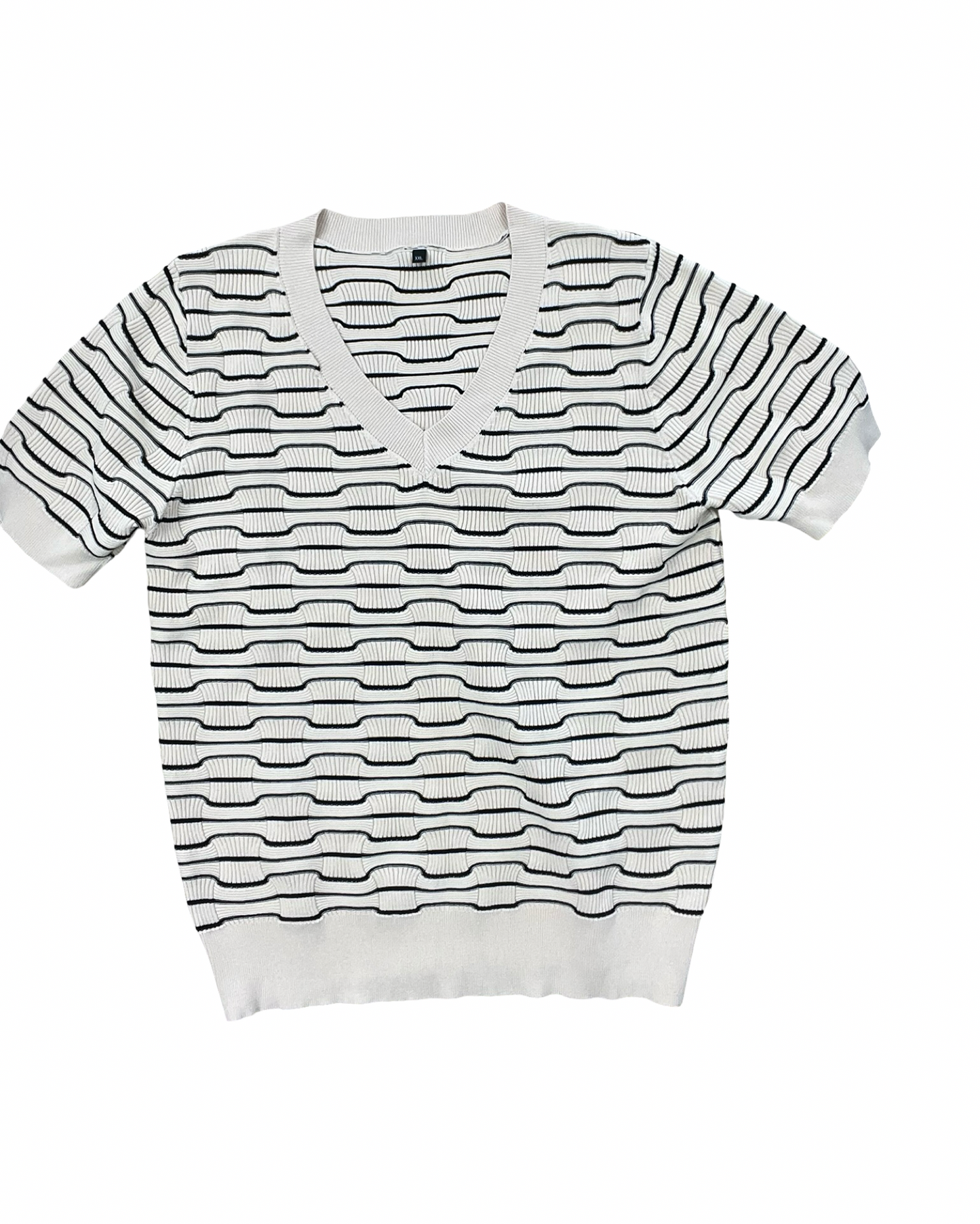 Top Ss By Clothes Mentor In Black & Cream, Size:1X