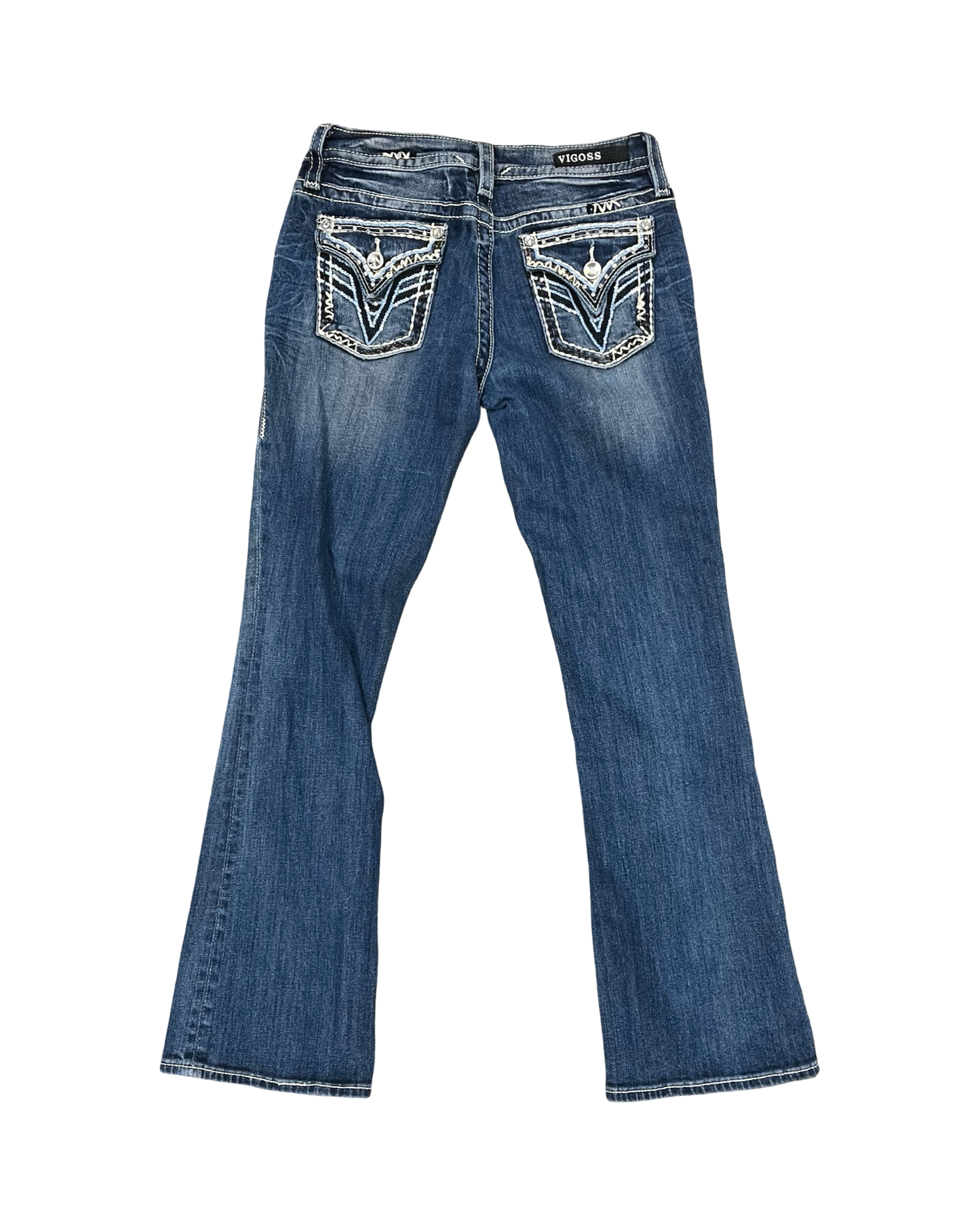 Jeans Boot Cut By Vigoss In Blue Denim, Size:2