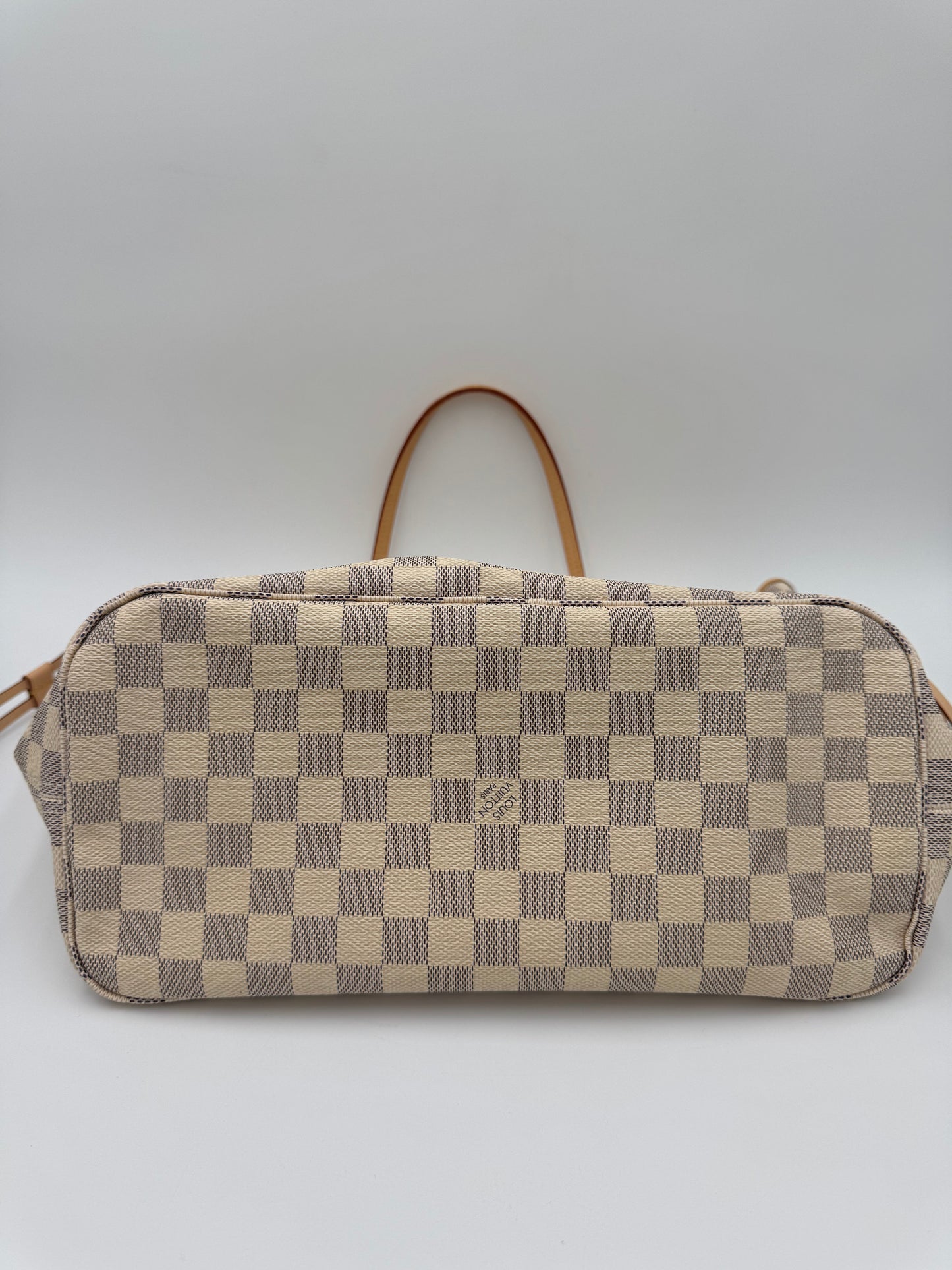 Tote Luxury Designer By Louis Vuitton In Blue & Cream, Size:Medium
