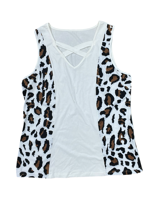 Top Sleeveless By Clothes Mentor In Animal Print, Size:Xl