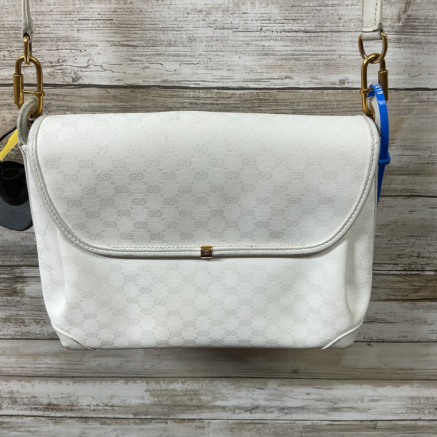 Crossbody Luxury Designer By Gucci In White, Size:Small