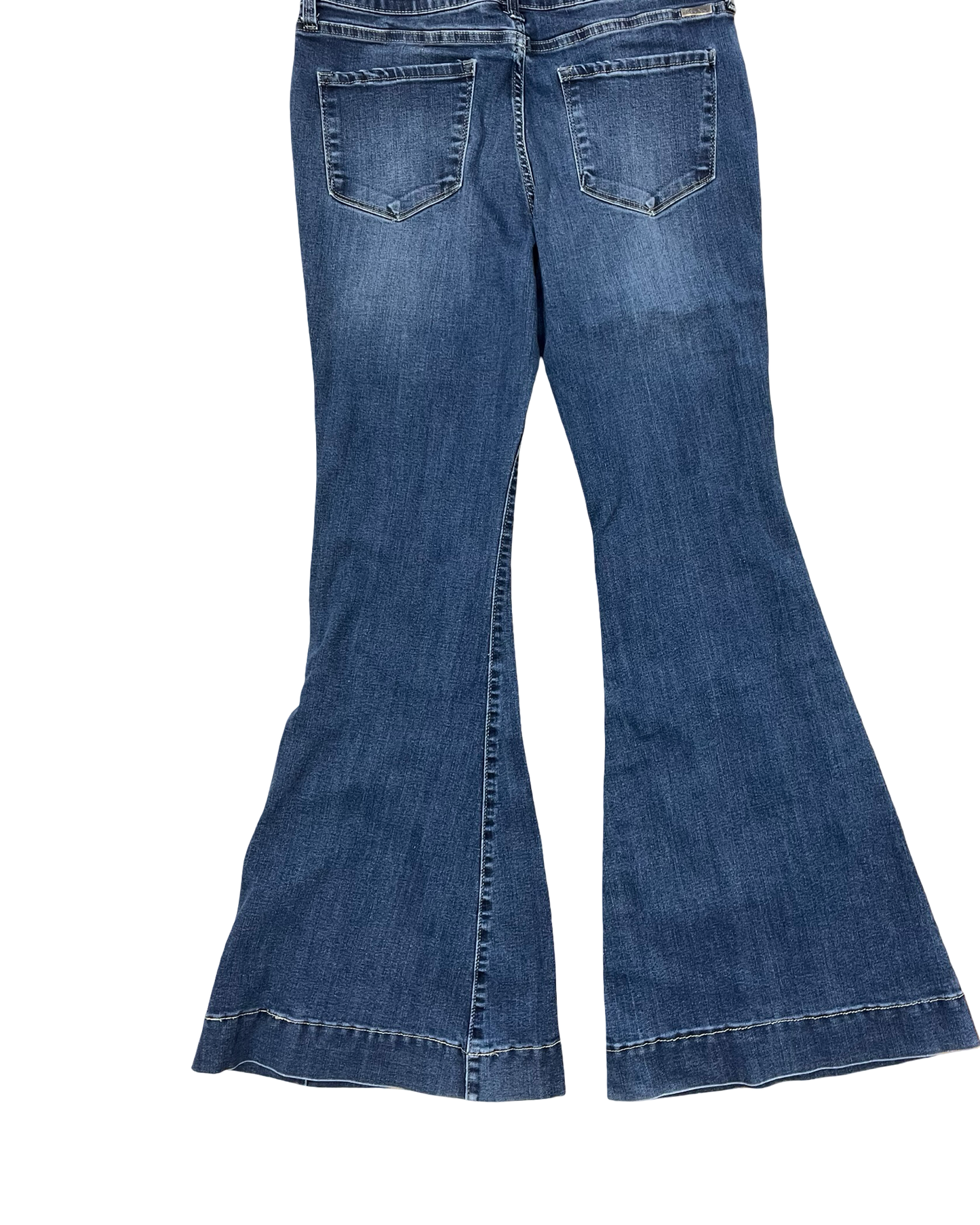 Jeans Flared By Kancan In Blue Denim, Size:10