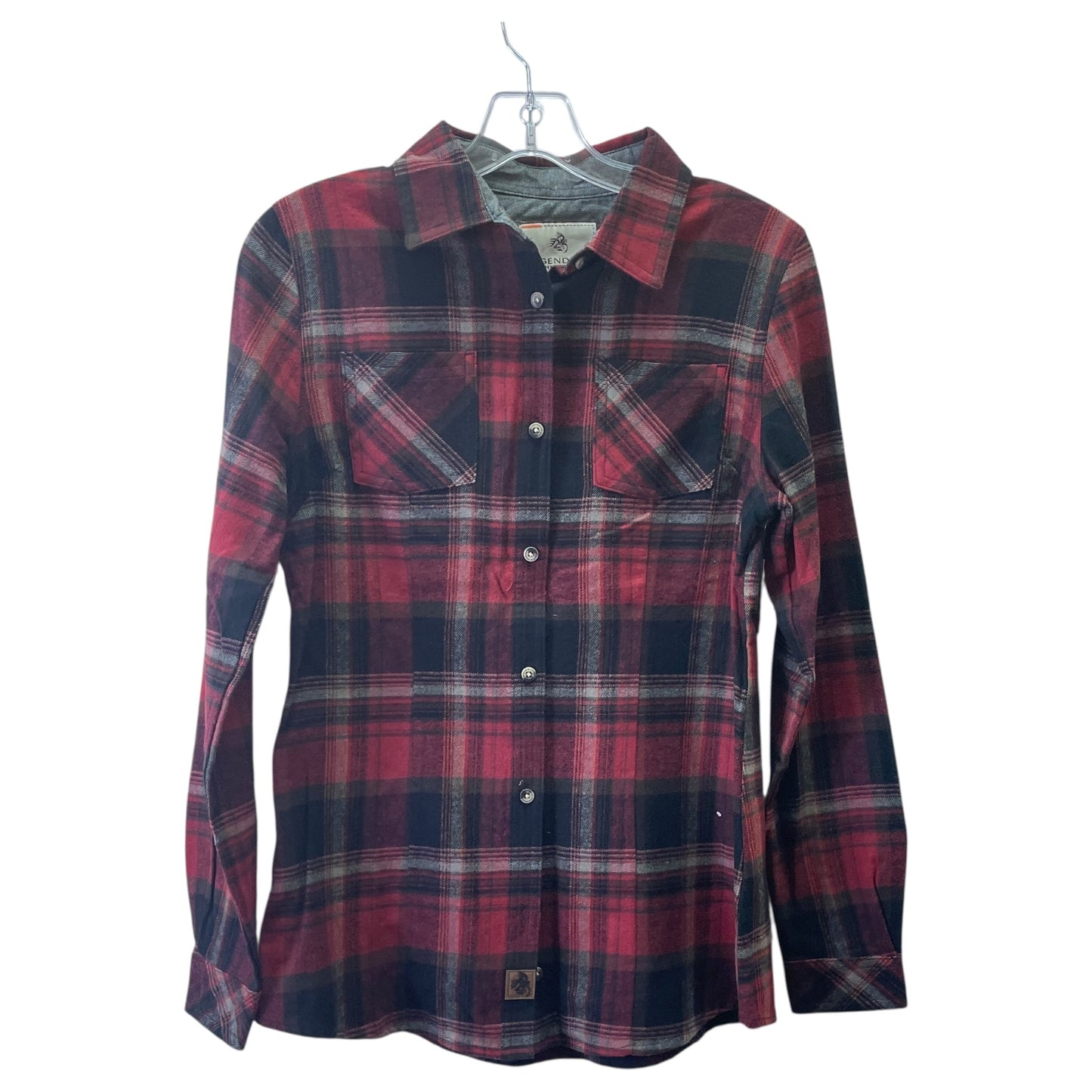 Top Ls By LEGENDARY WHITETAILS In Black & Red, Size:S