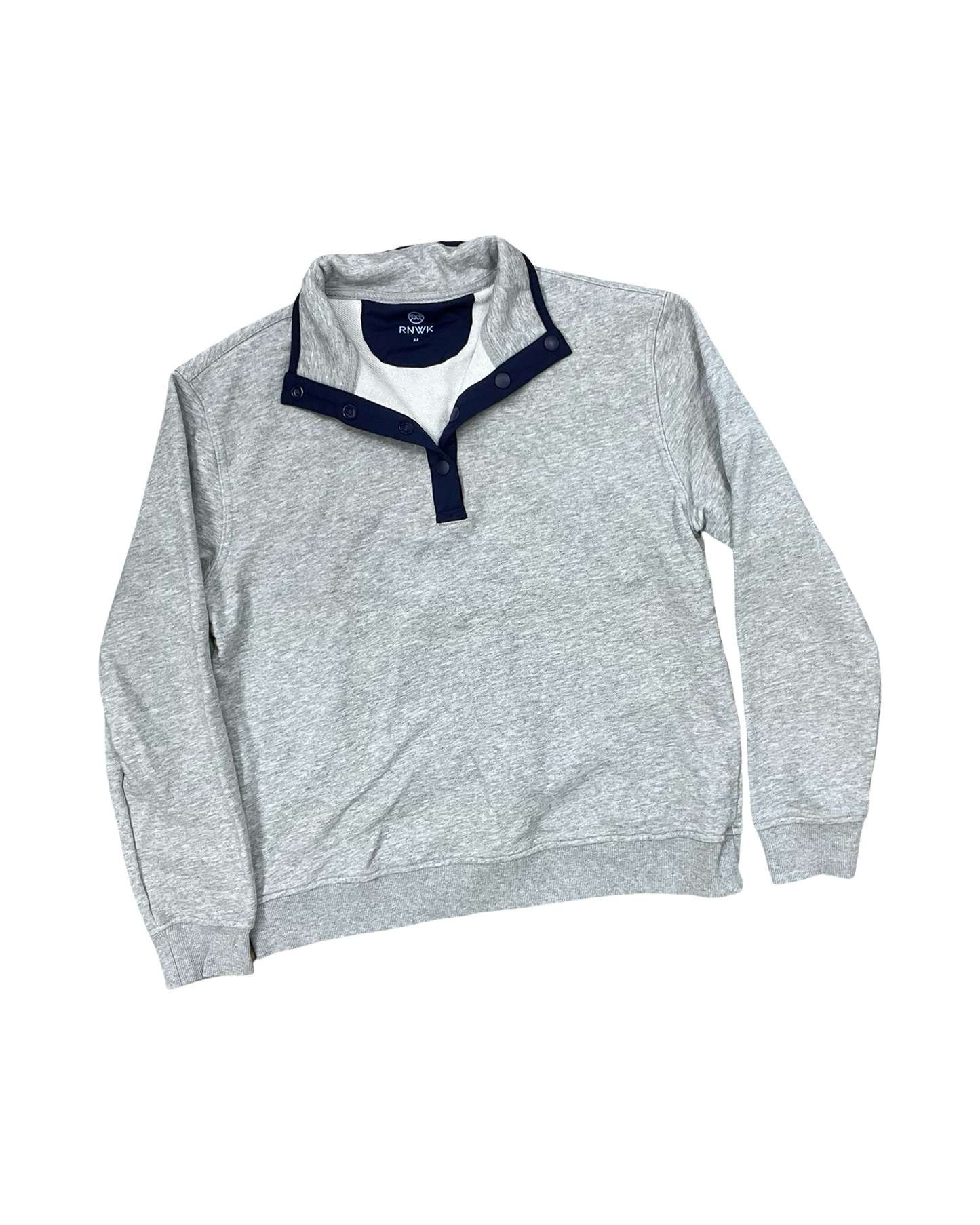 Sweatshirt Collar By Clothes Mentor In Grey, Size:M