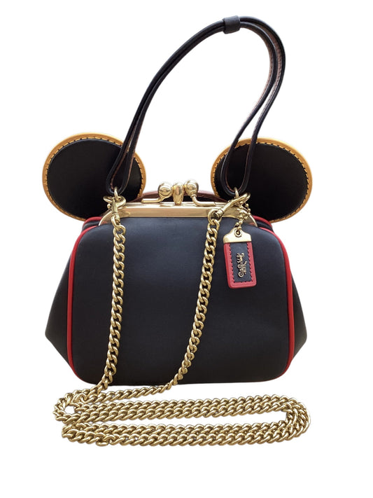 Handbag Designer By Coach In Black, Size:Small