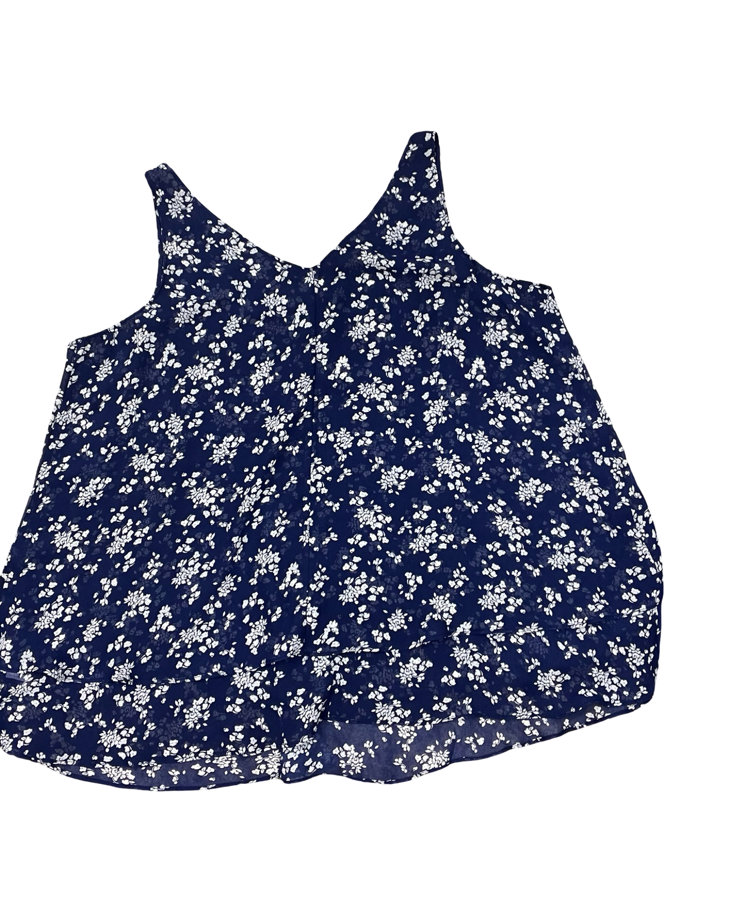 Top Sleeveless By Lane Bryant In Blue & Cream, Size:Xl