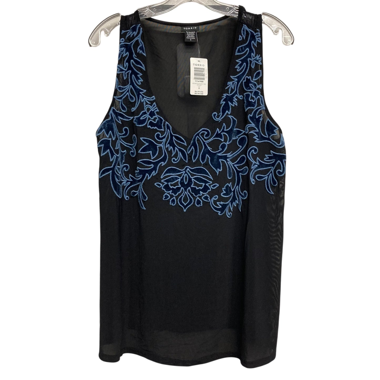 Tank Top By Torrid In Black & Blue, Size:L