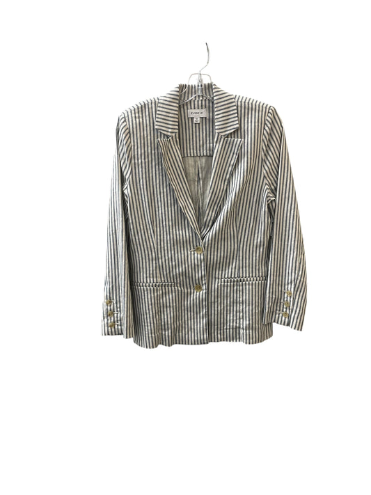 Blazer By Evereve In Blue & Cream, Size:Xs