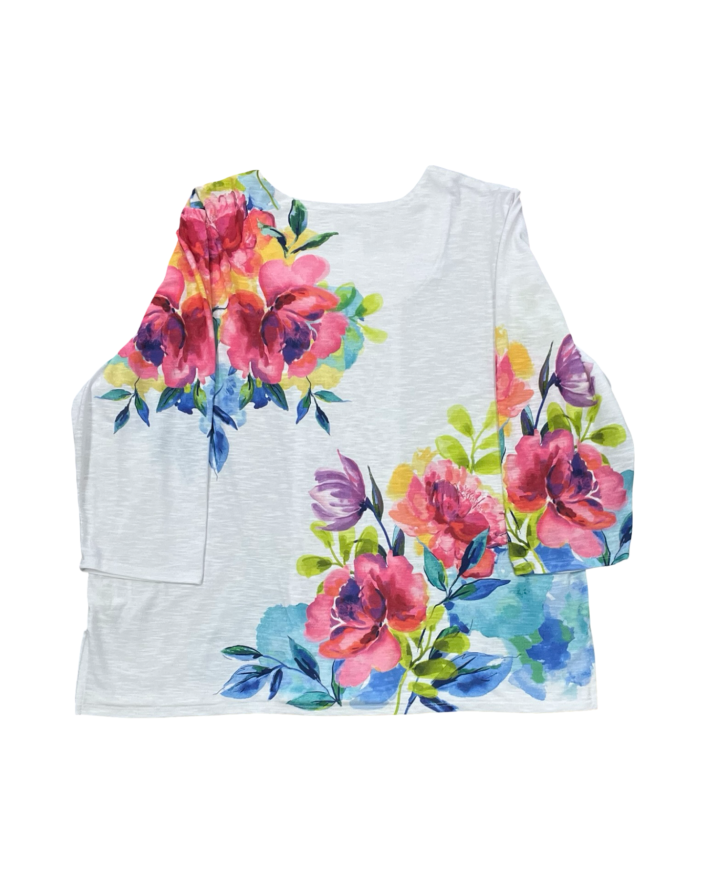 Top 3/4 Sleeve By Alfred Dunner In White, Size:L