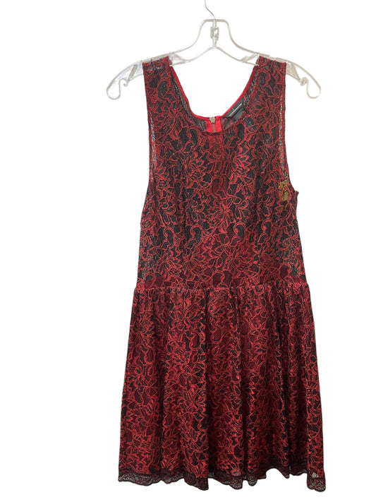 Dress Party Short By Moda Intl In Black & Red, Size:L
