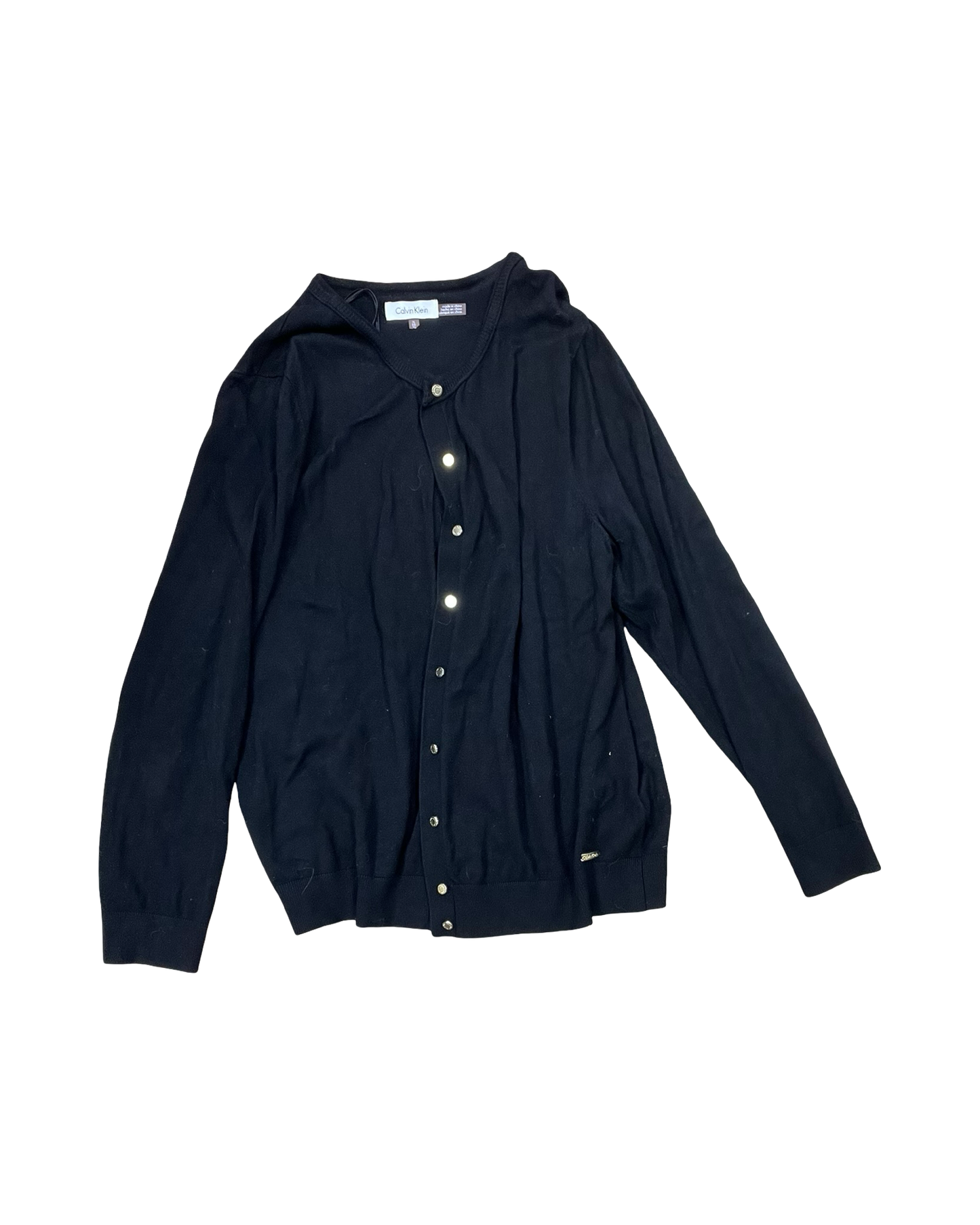 Cardigan By Calvin Klein In Black, Size:Xl