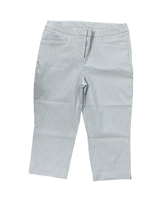 Pants Cropped By Chicos In Blue & White, Size:14