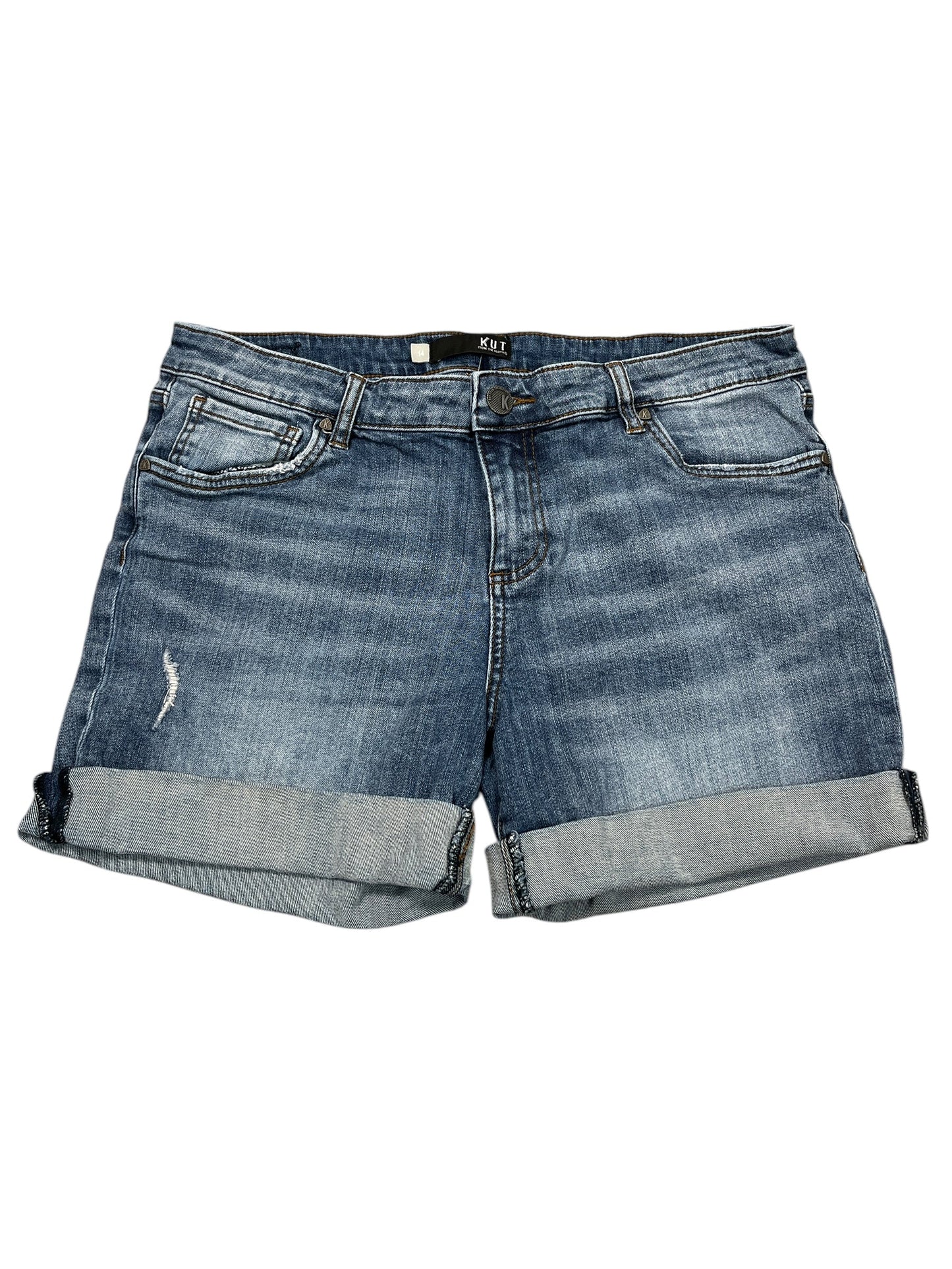 Shorts By Kut In Blue Denim, Size:Xl