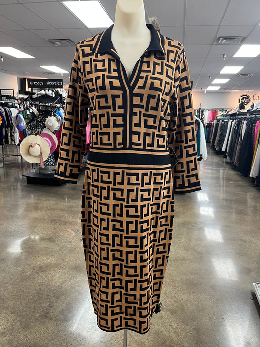 Dress Casual Maxi By New York And Co In Black & Brown, Size:M