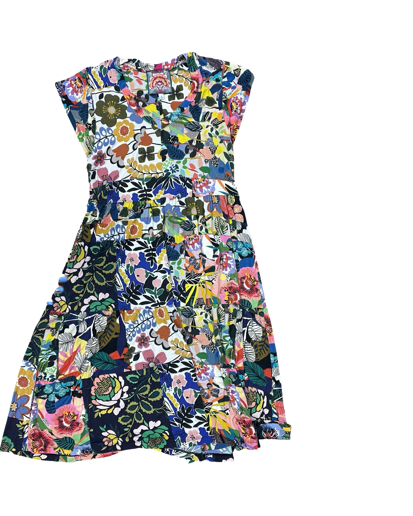 Dress Casual Midi By Johnny Was In Blue & Orange, Size:Xs