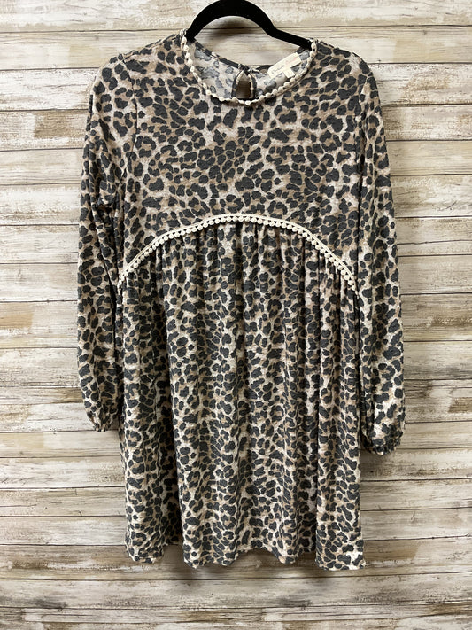 Dress Casual Midi By Cmc In Animal Print, Size:L