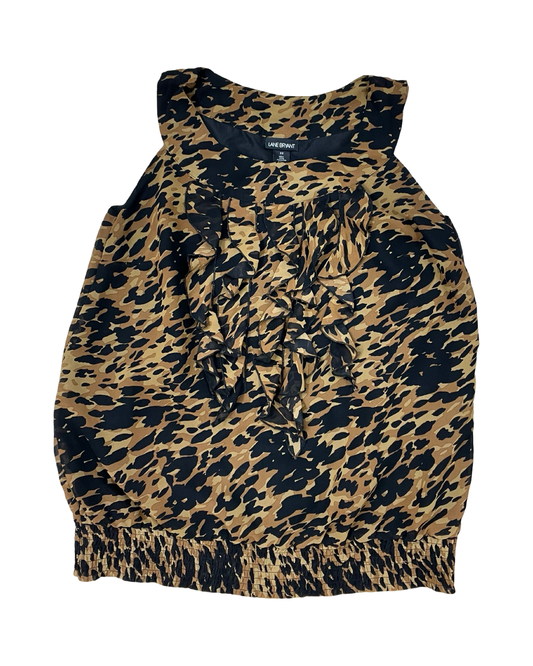 Top Sleeveless By Lane Bryant In Animal Print, Size:3X
