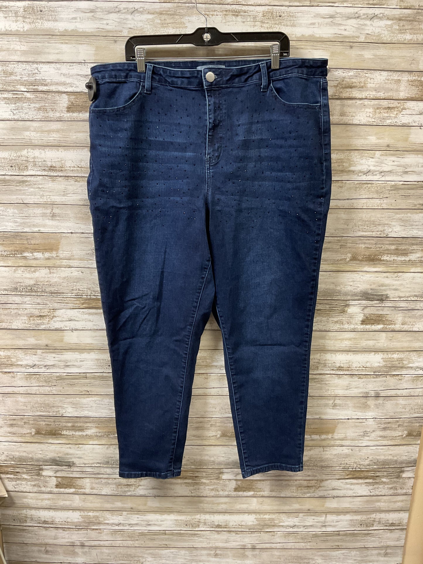 Jeans Skinny By Cmc In Blue Denim, Size:22