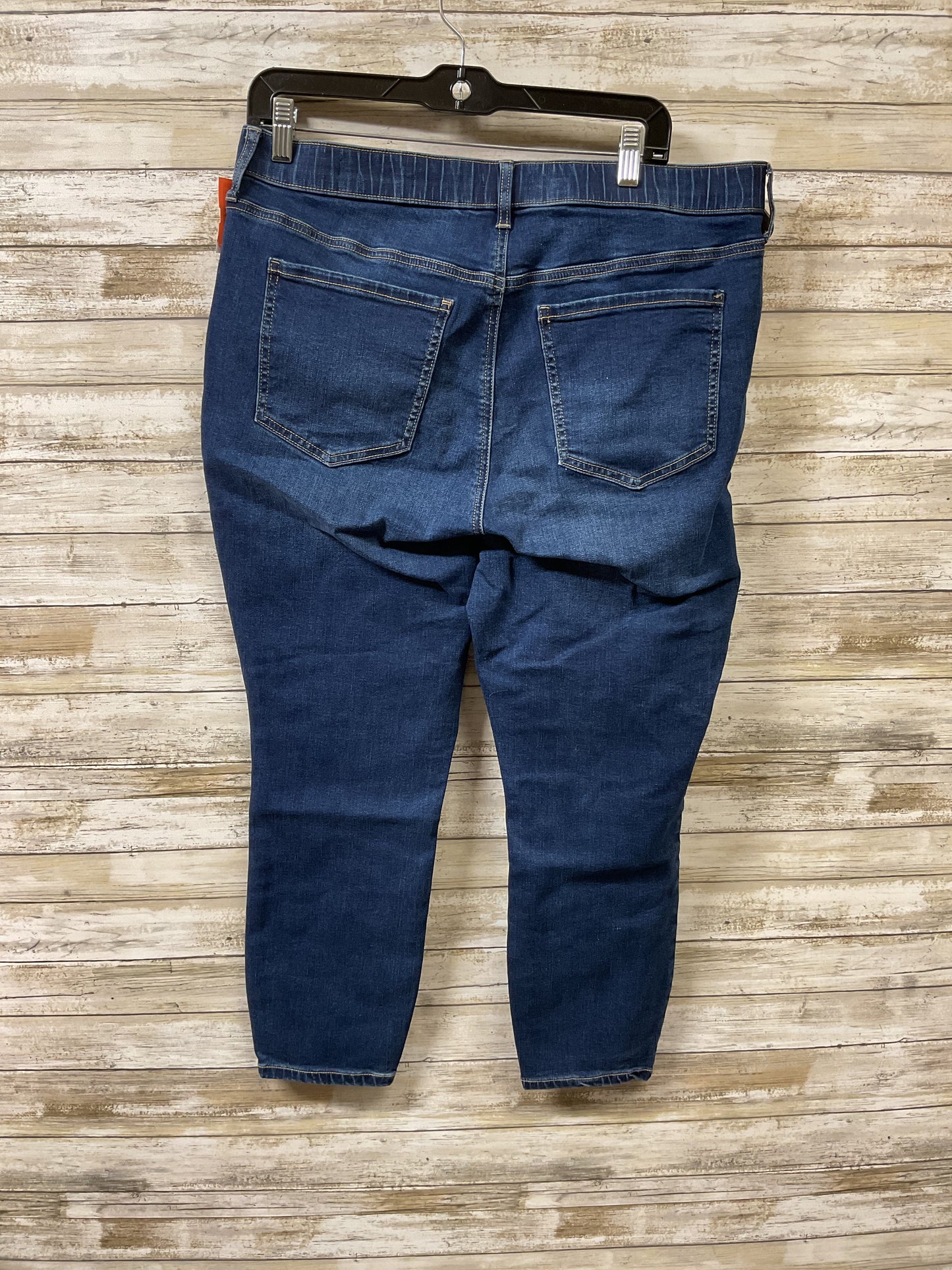 Jeans Skinny By Wonderly In Blue Denim, Size:16