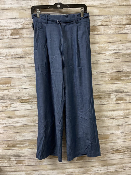 Pants Wide Leg By Zara In Blue Denim, Size:S