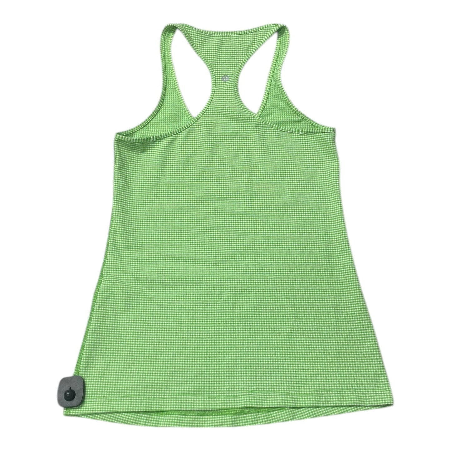 Athletic Tank Top By Lululemon In Green & White, Size:M