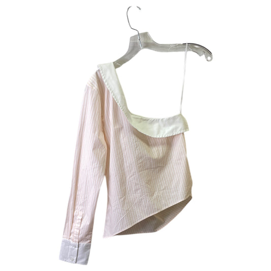 Top Ls By Express In Pink & White, Size:Xs