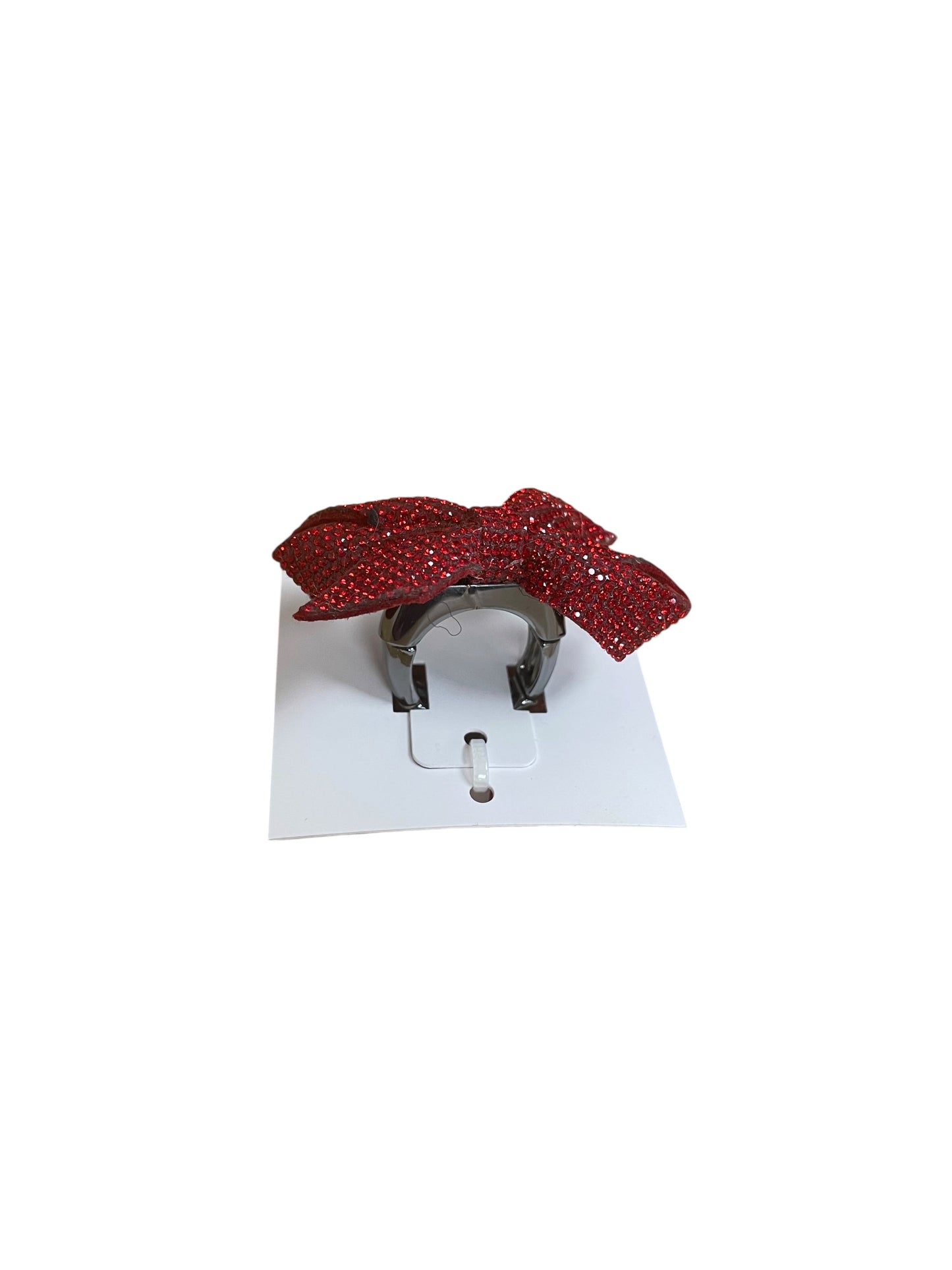 Ring Statement By Betsey Johnson In Red & Silver