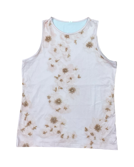 Top Sleeveless By Clothes Mentor In Pink, Size:L
