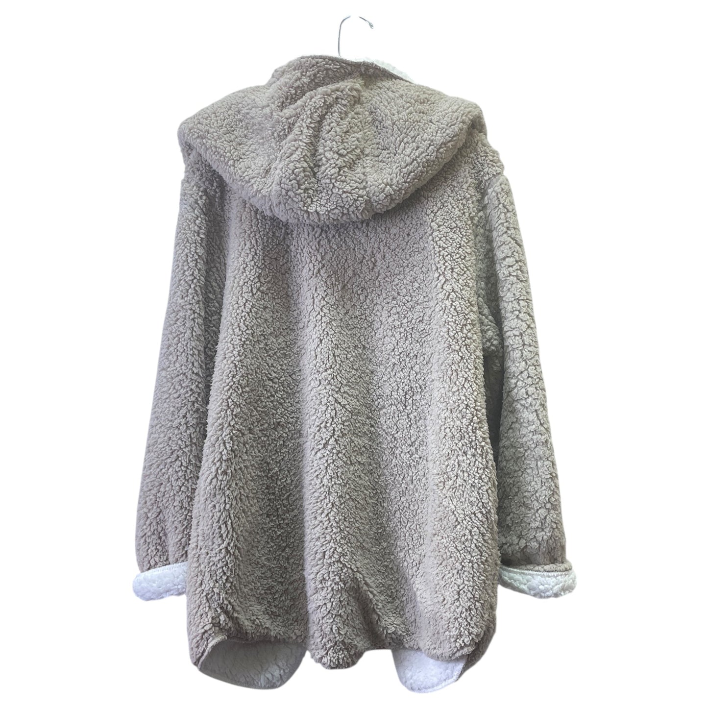 Jacket Fleece By Weatherproof In Taupe, Size:L