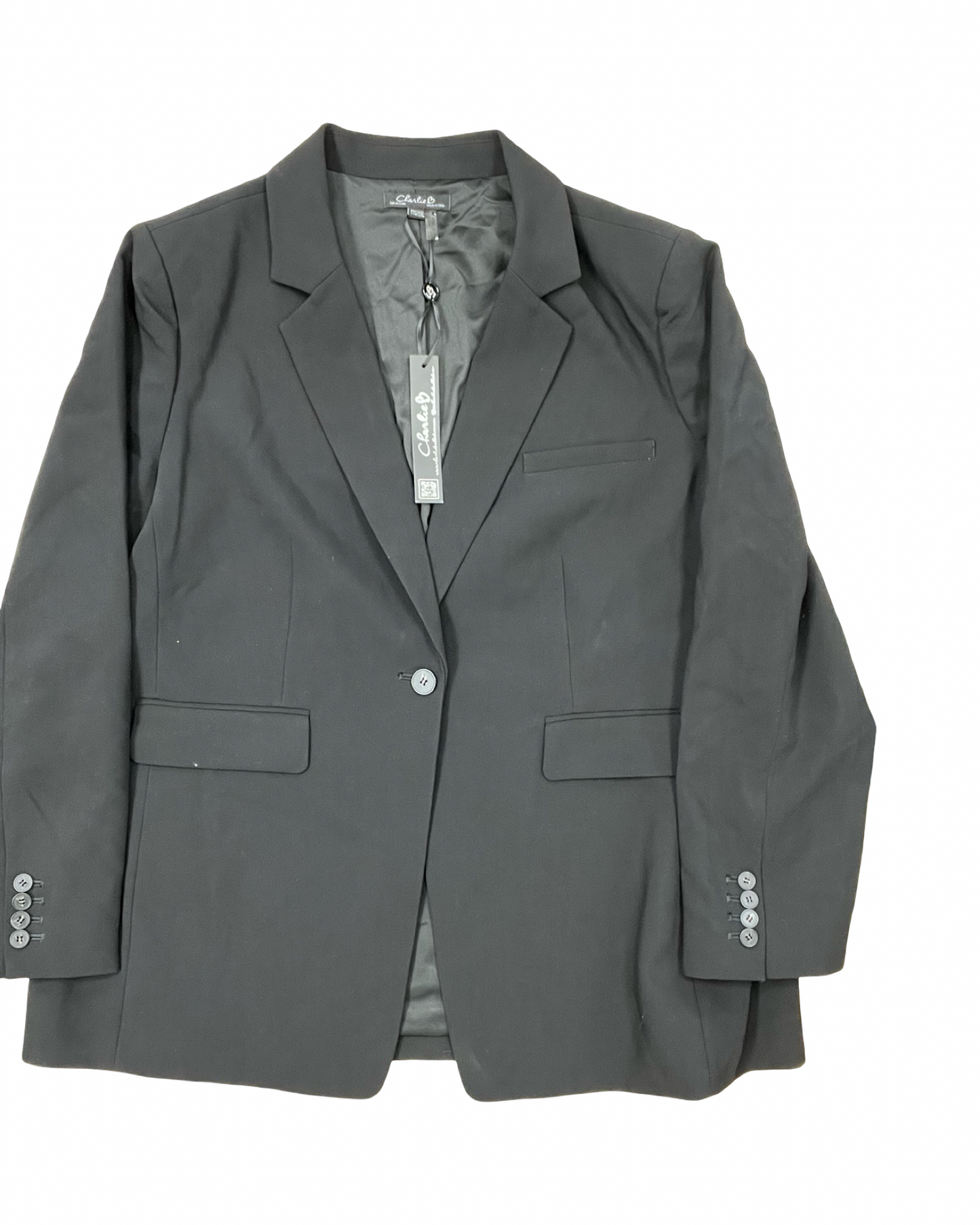 Blazer By Charlie B In Black, Size:1X