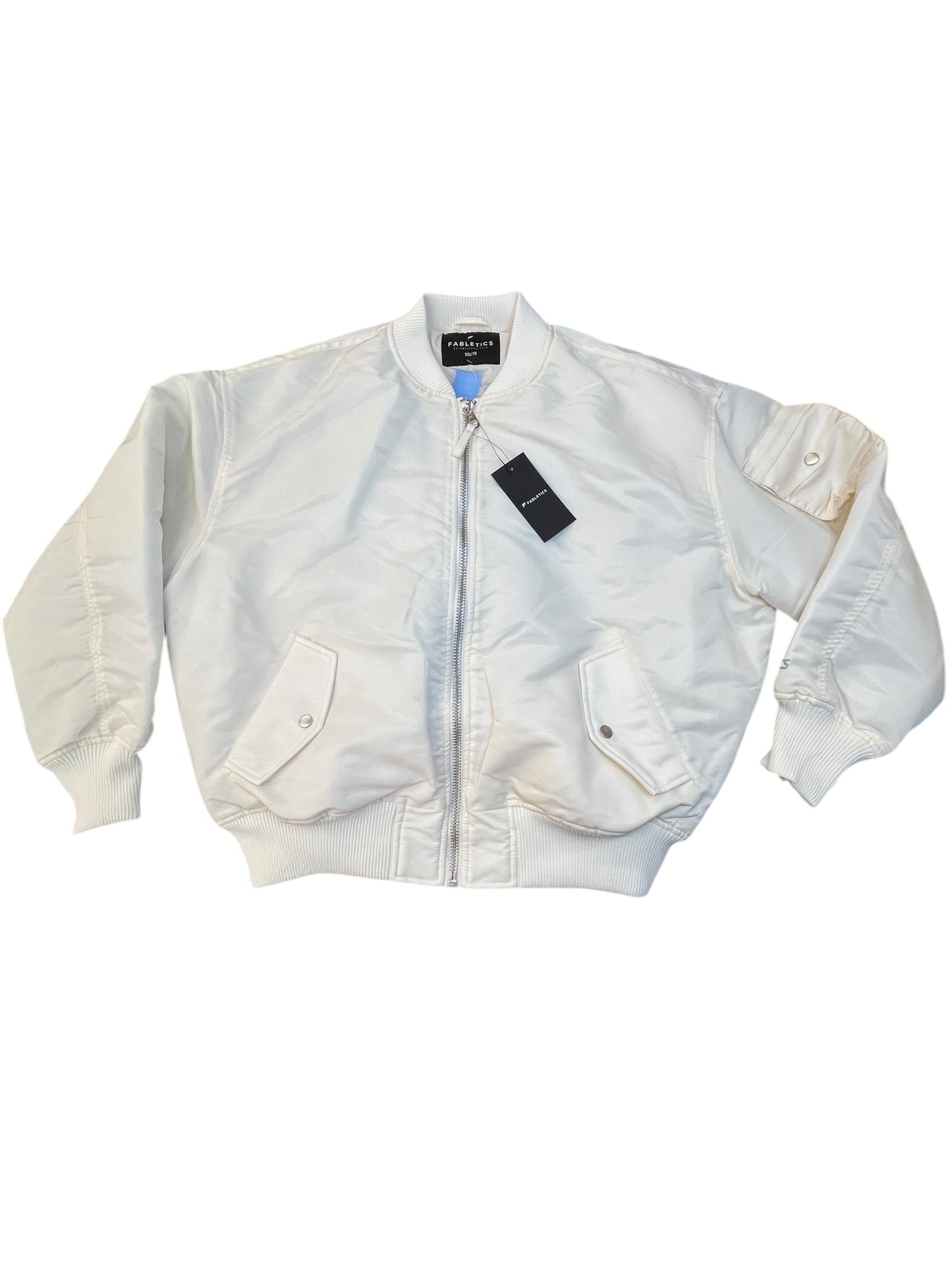 Athletic Jacket By Fabletics In Cream, Size:Xxl